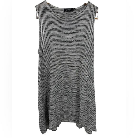 Sympli Gray Tank Style Tunic Top Women’s Size 16 Lagenlook Summer - Picture 1 of 5